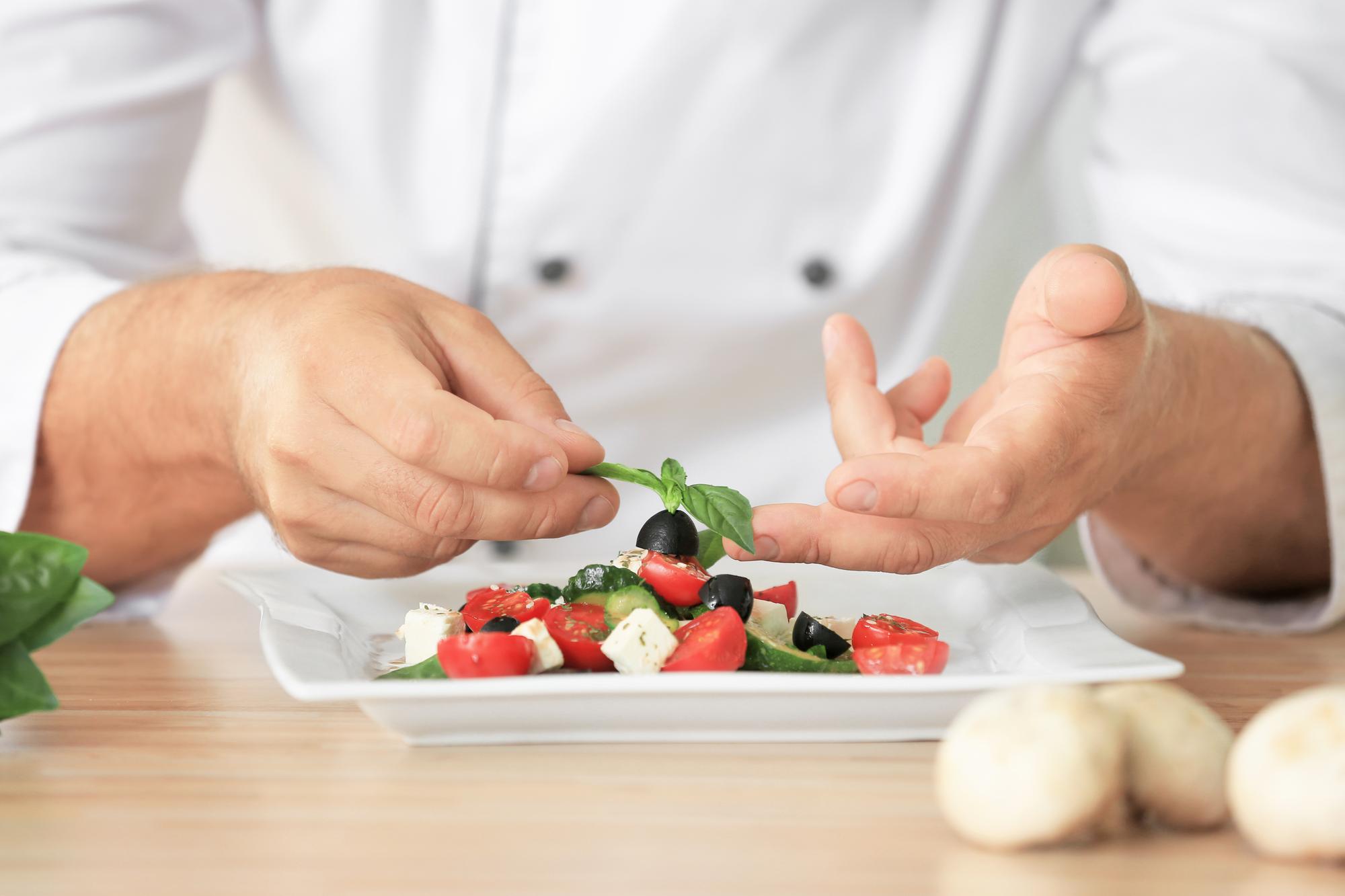 Kursų pristatymo scena su ingredientais